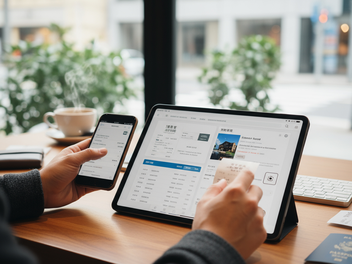 領収書・明細・予約画面キャプチャをノートに整理する様子（ワーケーション サブスク 経費）