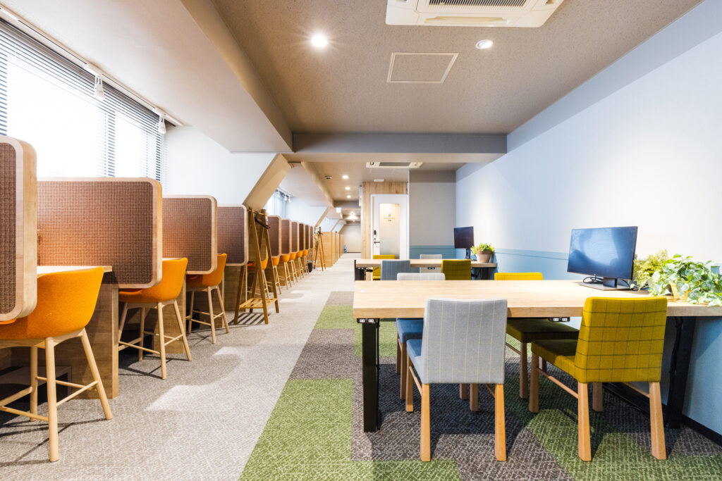 ワークスタイリング 吉祥寺の全体ワークエリア