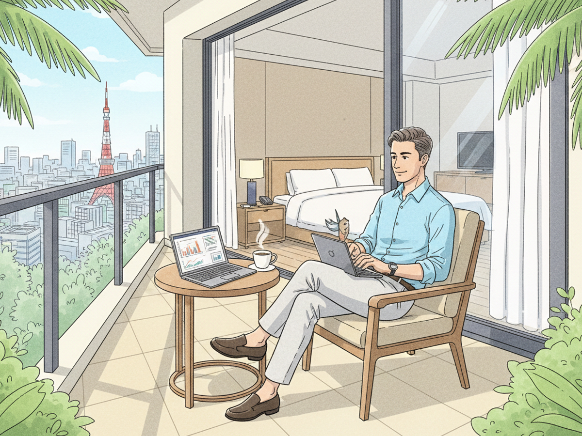 グランドハイアットでワーケーションする1日のイメージ