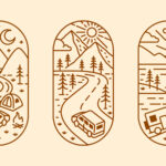 ワーケーションでバンライフとりょこうを楽しむイメージイラスト