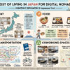 Cost of living in Japan for digital nomads including rent food transportation and coworking spaces