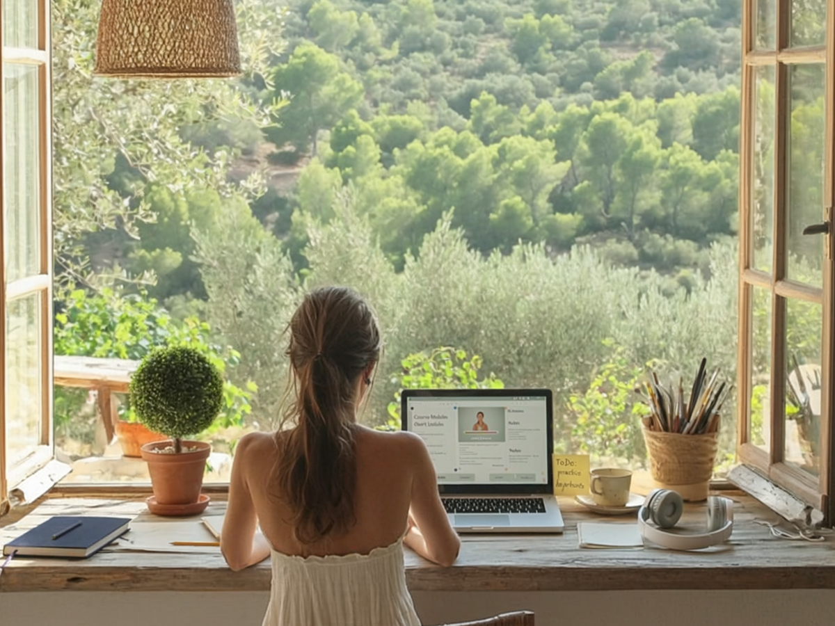 formieのオンライン学習で在宅ワークスキルを学ぶイメージ