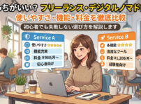 freeeとマネーフォワードを比較するフリーランス向け会計ソフトのイメージ