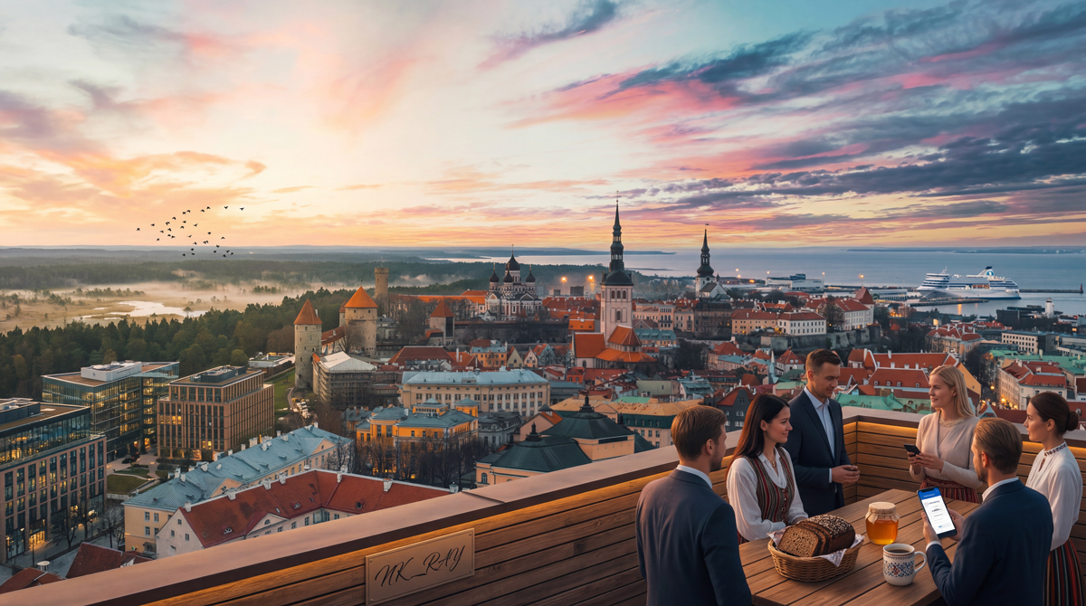 エストニアのデジタルノマドビザの要件と他国比較を示した解説イメージ