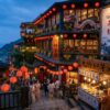 Jiufen Taiwan night market lanterns — digital nomad visa 2026 East Asia base guide